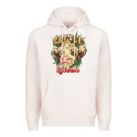 Pale Pink cattle queen Premium Hoodie - NancyCooperArtShop