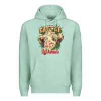 Seafoam cattle queen Premium Hoodie - NancyCooperArtShop