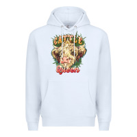 White cattle queen Premium Hoodie - NancyCooperArtShop