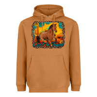 Meerkat can't be tamed horse with sunflowers turquoise gemstone western sunset Heavyweight Hoodie - Artiststas