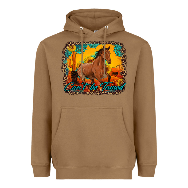 Can't Be Tamed Horse With Sunflowers Turquoise Gemstone Western Sunset Heavyweight Hoodie by Artiststas | Teevron