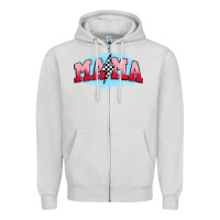 Dove Grey mama lightning bolt Zipper Hoodie - JahusDesignShop