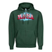 Sports Green mama lightning bolt Zipper Hoodie - JahusDesignShop