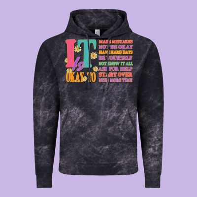 It Is Okay To Vintage Hoodie Designed By Jahusdesignshop