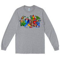 Heather Grey autism nurse Long Sleeve Tee - Zillion Design Studio