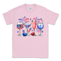 Bubblegum Pink 4th of July wine glasses Classic Tee - Neo Western