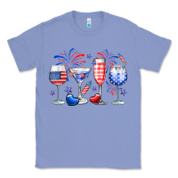 Colony Blue 4th of July wine glasses Classic Tee - Neo Western