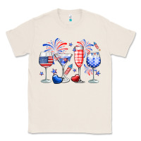 Natural 4th of July wine glasses Classic Tee - Neo Western