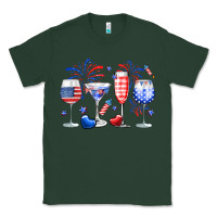 Sports Green 4th of July wine glasses Classic Tee - Neo Western