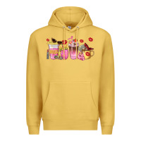 Antique Gold boss lady coffee cups Premium Hoodie - NancyCooperArtShop