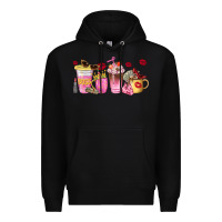 Black boss lady coffee cups Premium Hoodie - NancyCooperArtShop
