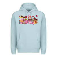 Blue Mist boss lady coffee cups Premium Hoodie - NancyCooperArtShop