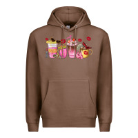 Chestnut boss lady coffee cups Premium Hoodie - NancyCooperArtShop