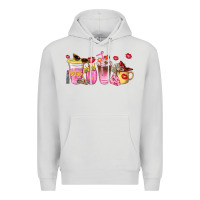 Dove Grey boss lady coffee cups Premium Hoodie - NancyCooperArtShop