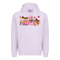 Lilac boss lady coffee cups Premium Hoodie - NancyCooperArtShop