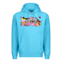 Ocean Blue boss lady coffee cups Premium Hoodie - NancyCooperArtShop