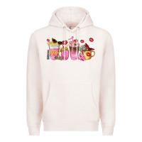 Pale Pink boss lady coffee cups Premium Hoodie - NancyCooperArtShop