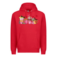 Red boss lady coffee cups Premium Hoodie - NancyCooperArtShop