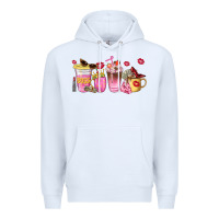 White boss lady coffee cups Premium Hoodie - NancyCooperArtShop