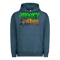 Pigment Midnight Navy spooky vibes Urban Hoodie - BundleAndBundleShop