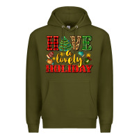 Army Green have a lovely holiday with gloves Premium Hoodie - AdoDesignShop