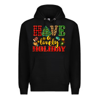 Black have a lovely holiday with gloves Premium Hoodie - AdoDesignShop