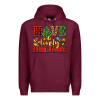 Burgundy have a lovely holiday with gloves Premium Hoodie - AdoDesignShop