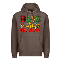 Coffee have a lovely holiday with gloves Premium Hoodie - AdoDesignShop