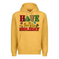 Mustard have a lovely holiday with gloves Premium Hoodie - AdoDesignShop