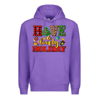 Purple have a lovely holiday with gloves Premium Hoodie - AdoDesignShop