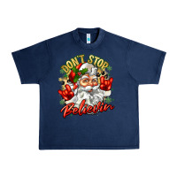 Navy dont stop believin Urban Heavy Tee - Zillion Design Studio