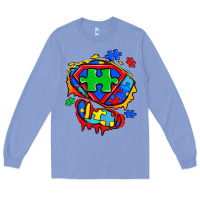 Colony Blue autism superhero ripped tshirt Long Sleeve Tee - Zillion Design Studio