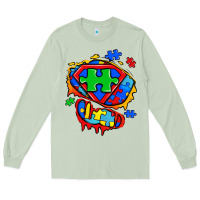 Matcha autism superhero ripped tshirt Long Sleeve Tee - Zillion Design Studio