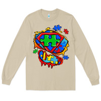 Mushroom autism superhero ripped tshirt Long Sleeve Tee - Zillion Design Studio