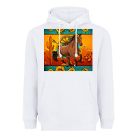 White western sunset galloping horse sunflower Heavyweight Hoodie - Artiststas