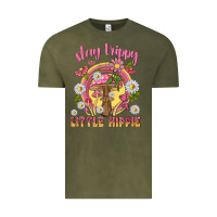Vintage Olive stay trippy little hippie tbw Vintage Tee - texasbilliewilder