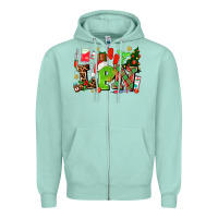 Seafoam lpn christmas nurse with Zipper Hoodie - AdoDesignShop