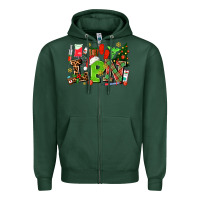 Sports Green lpn christmas nurse with Zipper Hoodie - AdoDesignShop