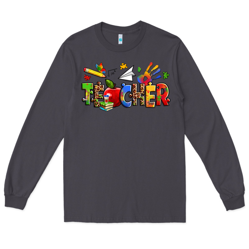 Autism Teacher Long Sleeve Tee by Zillion Design Studio | Teevron