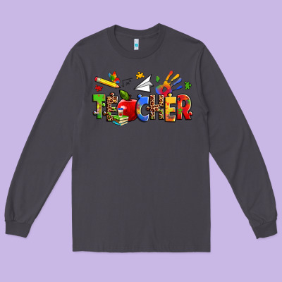 Autism Teacher Long Sleeve Tee Designed By Zillion Design Studio