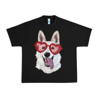 Black white shepherd with love glasses Urban Heavy Tee - RanaPortraitStore