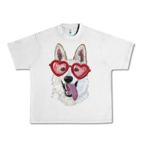 Lunar Rock white shepherd with love glasses Urban Heavy Tee - RanaPortraitStore
