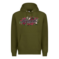 Army Green blessed Premium Hoodie - NancyCooperArtShop