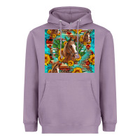 Lavender sunflowers and cactus horses turquoise aztec leopard background Heavyweight Hoodie - Artiststas