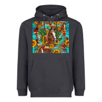 Smoke sunflowers and cactus horses turquoise aztec leopard background Heavyweight Hoodie - Artiststas