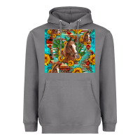 Storm sunflowers and cactus horses turquoise aztec leopard background Heavyweight Hoodie - Artiststas