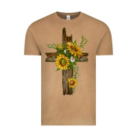 Vintage Camel sunflower cross Vintage Tee - texasbilliewilder