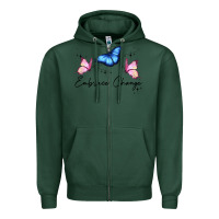 Sports Green embrace change Zipper Hoodie - JahusDesignShop