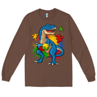 Chestnut autism trex Long Sleeve Tee - Zillion Design Studio
