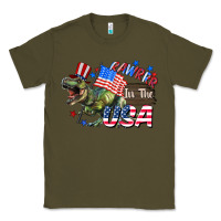 Army Green Rawrrr in the USA 4th of july Classic Tee - CowGirlArtShop